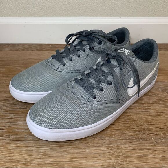 Nike SB Solar Fit Men’s Gray Canvas Lace Up Sneakers - Picture 1 of 11